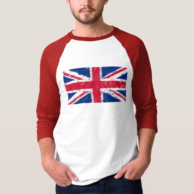 T-shirt Drapeau du Royaume-Uni ou de l'Union Jack (Devant)