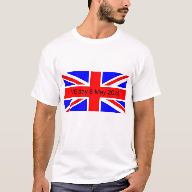 T-shirt Drapeau du Royaume-Uni VE jour 2025 (Devant)