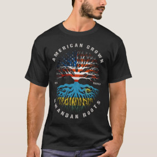 T-shirt Drapeau du Rwanda des racines rwandaises de l'Amér