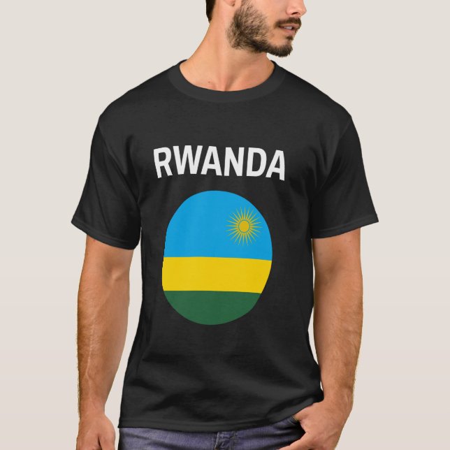 T-shirt Drapeau du Rwanda Moderne (Devant)