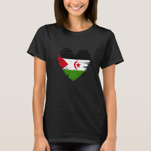 T-shirt Drapeau du Sahara Occidental Drapeau de la Croix d