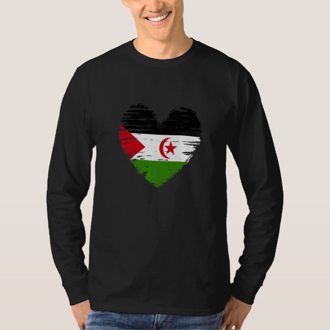 T-shirt Drapeau du Sahara Occidental Drapeau de la Croix d (Devant)