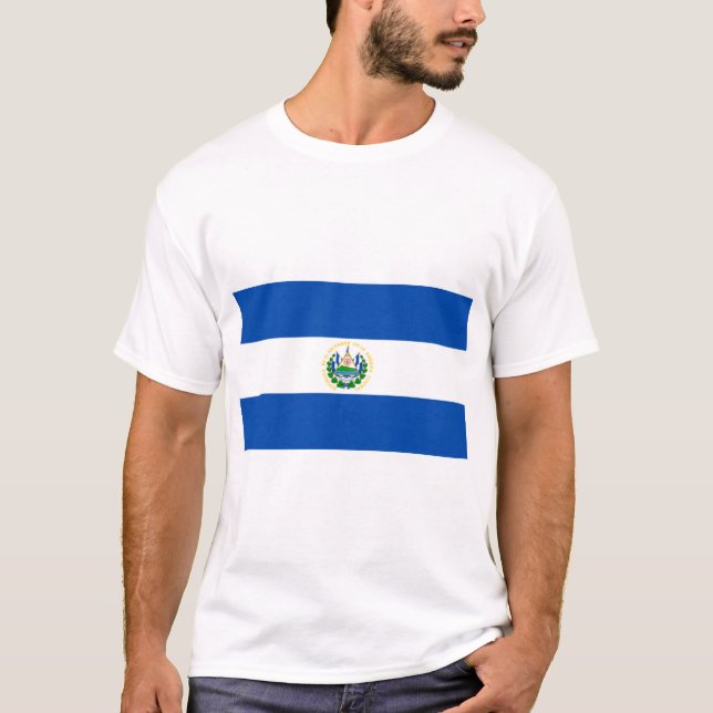 T-shirt Drapeau du Salvador (Devant)