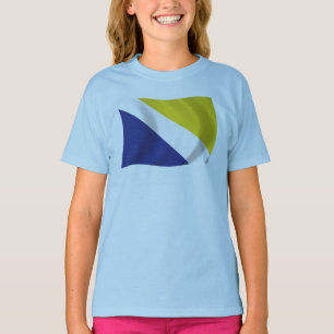 T-shirt Drapeau du Schleswig du Nord Chemise à drapeau