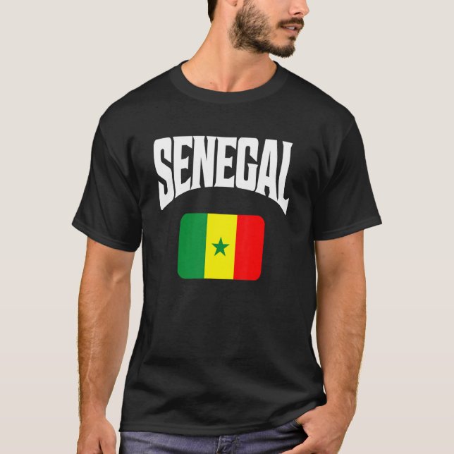 T-shirt Drapeau du Sénégal (Devant)