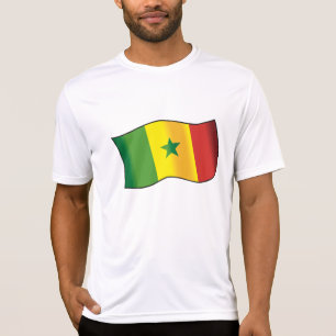 T-shirt Drapeau du Sénégal Fierté sénégalaise Vert Jaune R