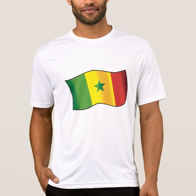 T-shirt Drapeau du Sénégal Fierté sénégalaise Vert Jaune R (Devant)