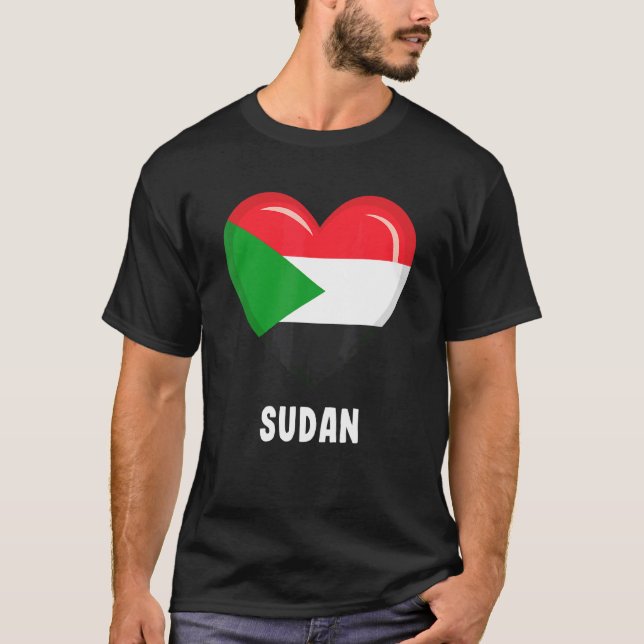 T-shirt Drapeau du Soudan (Devant)