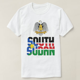 T-shirt Drapeau du Sud-Soudan et blason patriotique