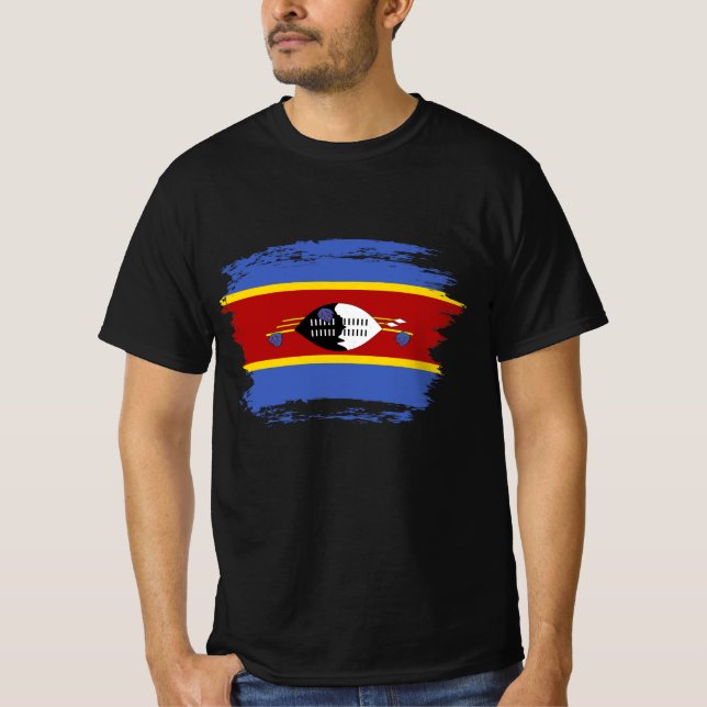 T-shirt drapeau du Swaziland (Devant)