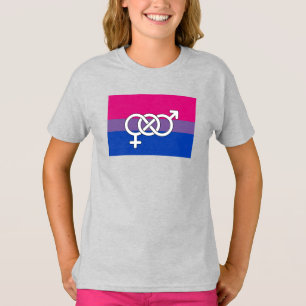 T-shirt Drapeau du symbole de la fierté bisexuelle