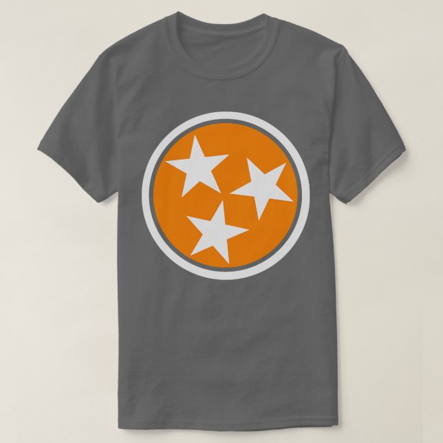T-shirt Drapeau du Tennessee Etoiles Big Orange (Design devant)