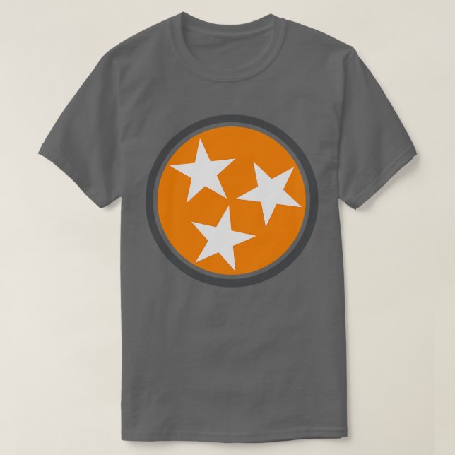 T-shirt Drapeau du Tennessee Étoiles Big Orange Drapeau de (Design devant)