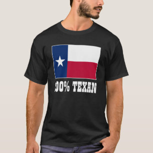 T-shirt Drapeau du Texas 100% Texan