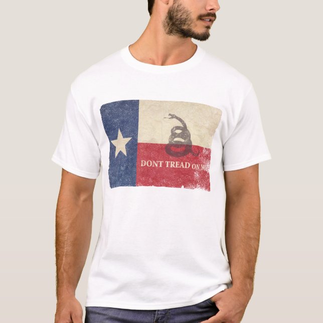T-shirt Drapeau du Texas et de Gadsden (Devant)