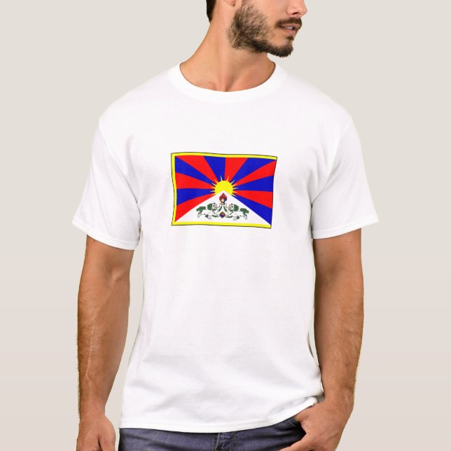T-shirt Drapeau du Thibet (Devant)