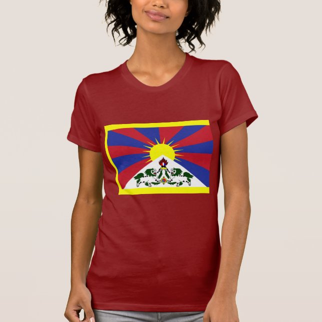 T-shirt Drapeau du Thibet (Devant)