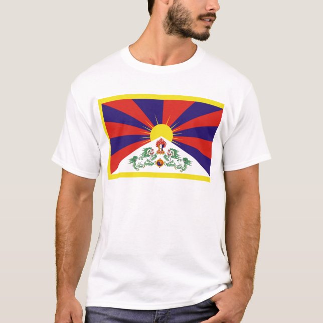 T-shirt drapeau du Thibet (Devant)