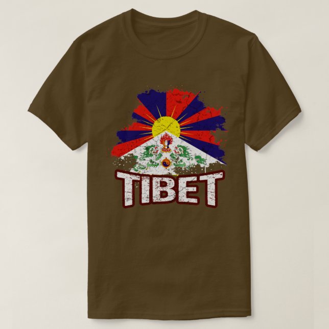 T-shirt Drapeau du Tibet (Design devant)