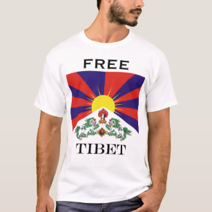 T-shirt Drapeau du Tibet - Drapeau du lion des neiges