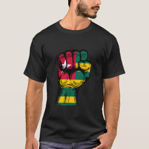 T-shirt Drapeau du Togo Poing levé Racines togolaises Fier