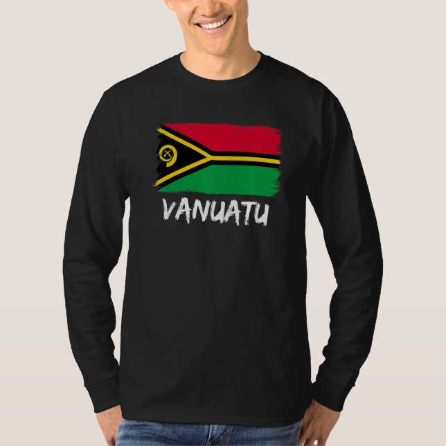 T-shirt Drapeau Du Vanuatu (Devant)