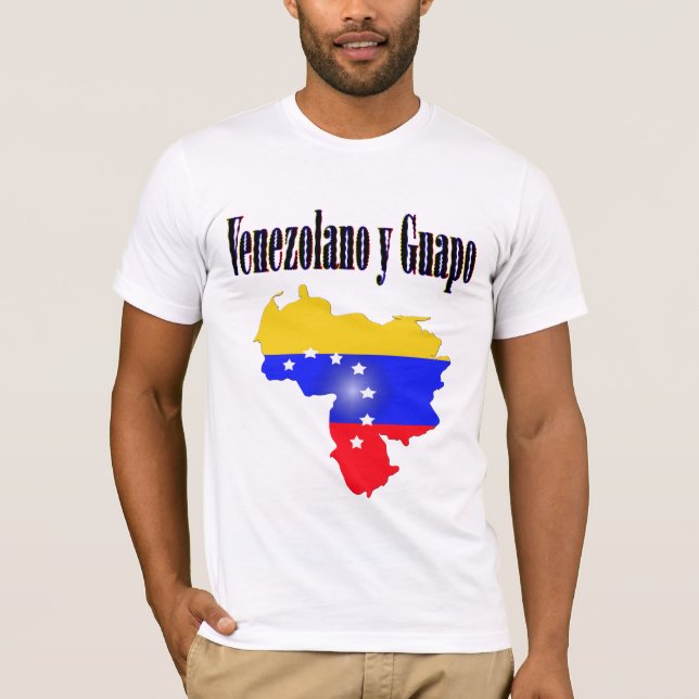 T-shirt Drapeau du Venezuela avec le texte Venezolano y gu (Devant)