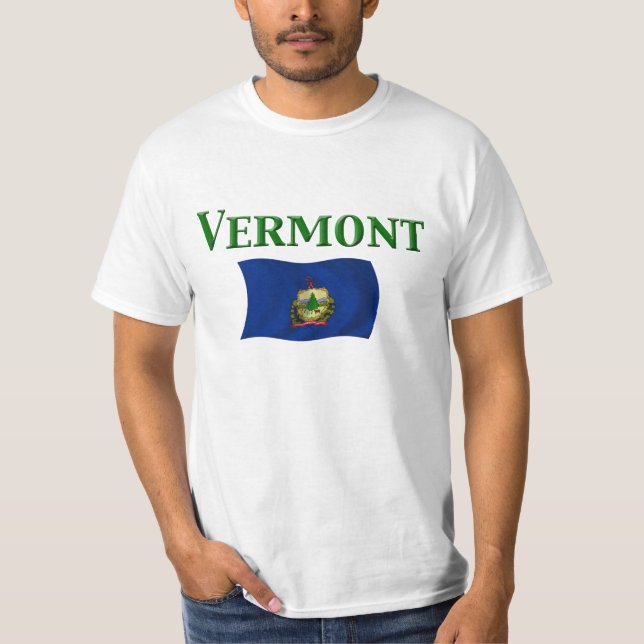 T-shirt Drapeau du Vermont (Devant)