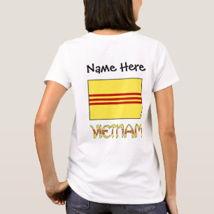 T-shirt Drapeau du Vietnam et du Sud-Vietnam avec votre no