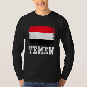 T-shirt Drapeau du Yémen en détresse Hommes Femmes Enfant