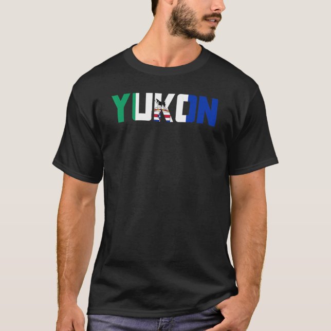 T-shirt Drapeau du Yukon canadien Fière Canada Husky S (Devant)