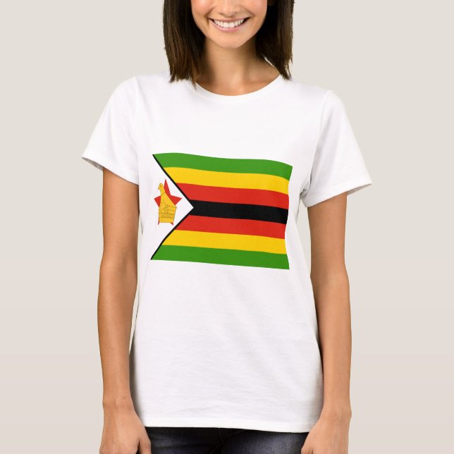 T-shirt Drapeau du Zimbabwe (Devant)