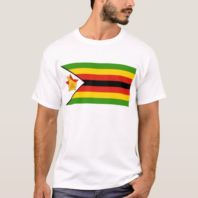 T-shirt Drapeau du Zimbabwe (Devant)