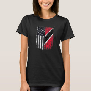 T-shirt Drapeau Duel Trinité-et-Tobago et duel américain c