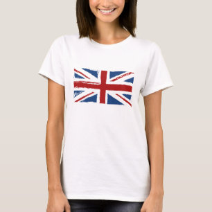 T-shirt Drapeau d'Union Jack dans les griffonnages