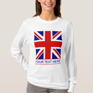 T-shirt Drapeau d'Union Jack plus votre texte