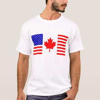 T-shirt Drapeau d'US/Canada