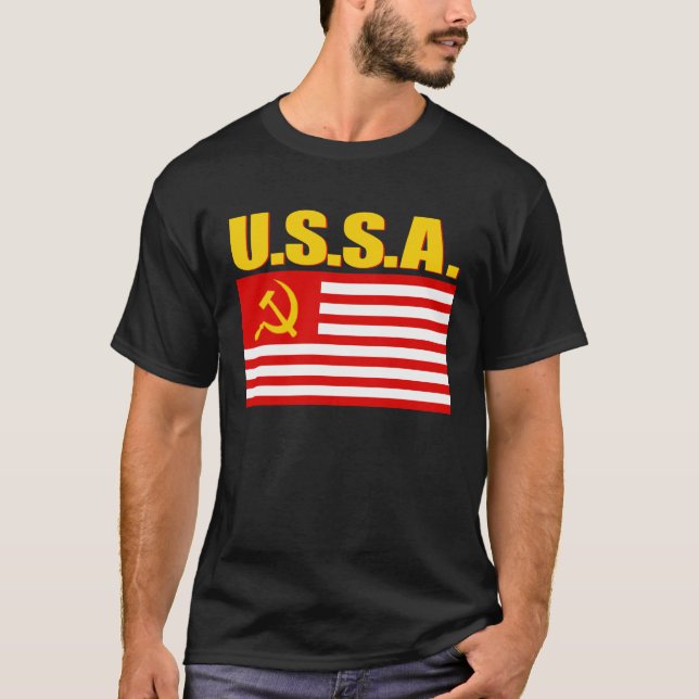 T-shirt Drapeau d'USSA (Devant)