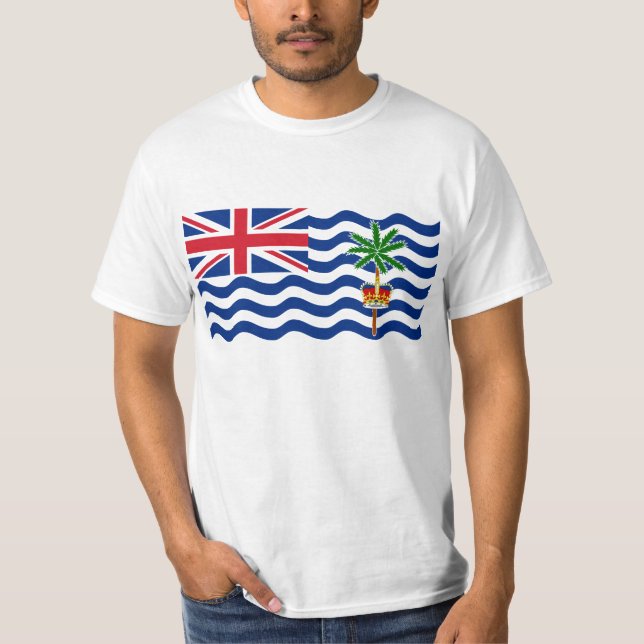 T-shirt Drapeau E/S de territoire d'Océan Indien (Devant)