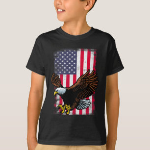 T-shirt Drapeau Eagle 4 juillet États-Unis Hommes patrioti