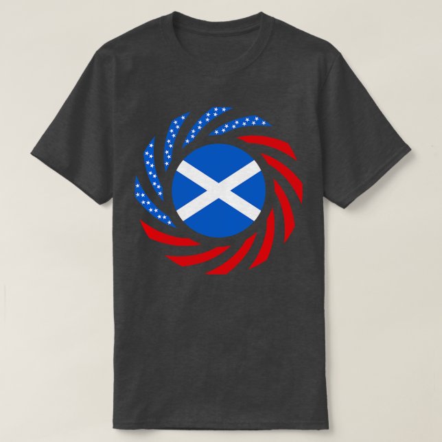 T-shirt Drapeau écossais américain multinational (Design devant)
