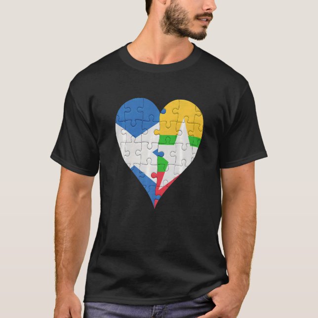 T-shirt Drapeau écossais birman Coeur (Devant)