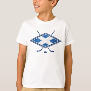 T-shirt Drapeau écossais de hockey sur glace