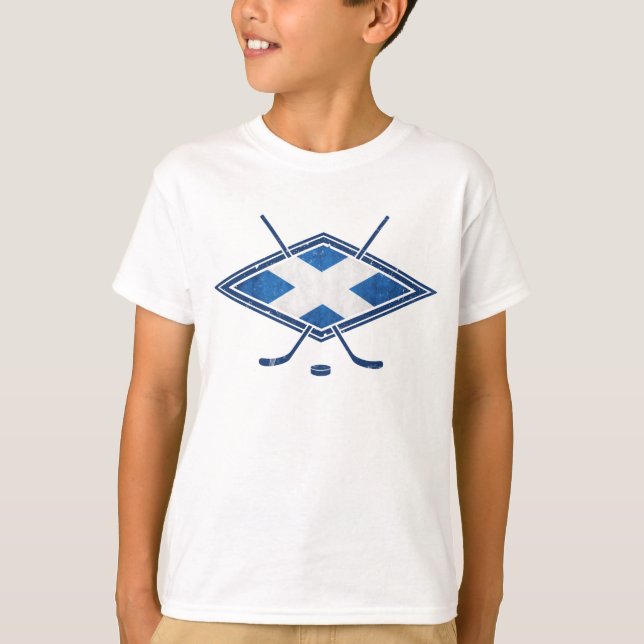 T-shirt Drapeau écossais de hockey sur glace (Devant)