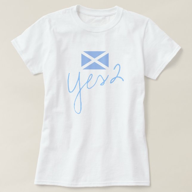 T-shirt Drapeau écossais de l'indépendance Yes2 Saltire (Design devant)