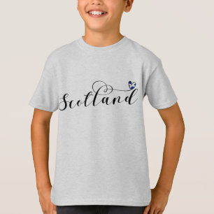 T-shirt Drapeau écossais en coeur, Scottish Saltire