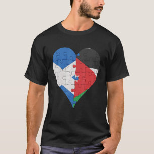 T-shirt Drapeau écossais jordanien Coeur