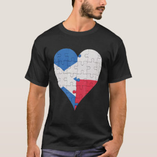 T-shirt Drapeau écossais polonais Coeur