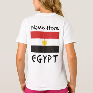 T-shirt Drapeau égyptien égyptien personnalisé Nom 