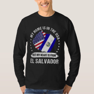 T-shirt Drapeau El Salvador Patriote Américain Salvadoreño